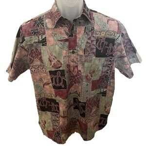 Bishop ST Street Aloha Hawaiian Theme Shirt Men S Small